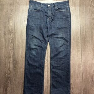 Agave Denim Pragmatist Mens 36 Classic Straight Jeans Dark Wash Made in USA